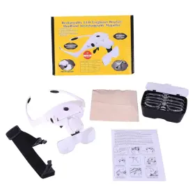 Xux 758358736095 Rechargable 5 Lens Adjustable Magnifying Glass Headband Eyeglass Magnifier Wi