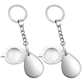 Ybeaty 5152opky4954 2 Pcs 10x Pocket Magnifying Glass Small Mini Folding With Ke