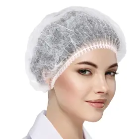 Hf16-21 Yes Fresh 100 Pieces Disposable Non-woven Clip Caps Mob Hairnets Head Cover 21 Inch