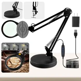Yiiard 768904555797 10x And 20x Magnifying Glass With Light Stand Magnifier Dus