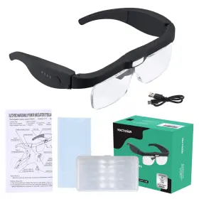 Yoctosun 726679582424 Magnifying Glasses With Light Headband Magnifier 3 Led Lights