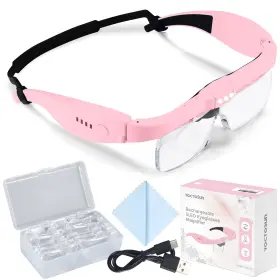 Yoctosun 726679582608 Magnifying Glasses With Light Rechargeable Headset