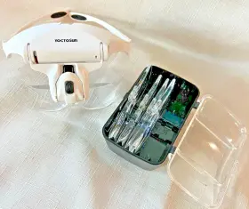 1x-3.5x Yoctosun 9892b2 Hands-free Led-lighted Magnifying Glasses. Reading Crafts