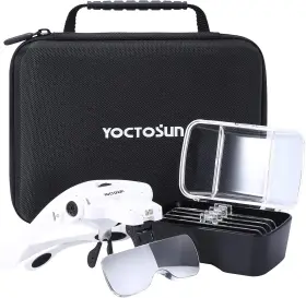 Ys-egm-ugv1-c-sc Yoctosun Magnifying Glasses With Light Head Mount Magnifier 5 Lenses