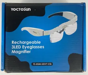 Ys-egm-ugv7-cg Yoctosun Rechargeable Magnifying Glasses Head Magnifier With 3 Leds