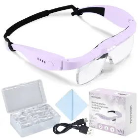 Ys-egm-ugv7-cpp Yoctosun Magnifying Glass With Light 0.75x-4.0x Glasses Rechargeable Head