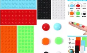 Yolev 4203rlsp8804 280 Pcs Combo Bump Dots For Visually Impaired - Multiple Sizes Low Vision Aids