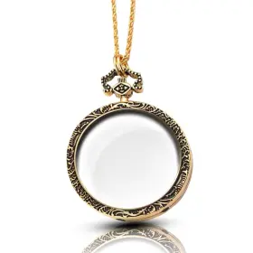 Yyhsnd 946142046626 10x Magnifying Glass Necklace Magnifier Pendant Optical Wi