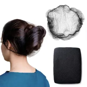 Ze1750 Zefeqco Hair Net Black - 100pcs 24 Inches Invisible Nylon Nets For Women And M