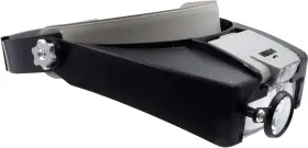 Zega 850007490003 Crafts Headband Magnifier With 3 Multi-depth Magnifying Lenses And Detachabe Work