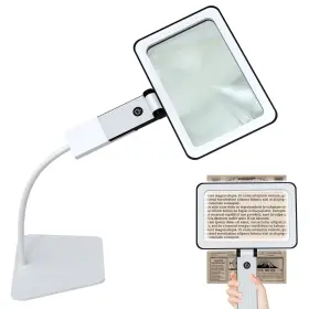 Zhsx 768365900921 5x Tabletop Magnifying Glass With Light Detachable And Foldable Acrylic Lense