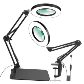 Ml01 Zq Lighted Magnifying Glass With Light And Stand 12x Magnifier 5 Inches