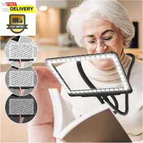 Zqxjxz 744759195357 Nzqxjxz Hands Free Magnifying Glass With Light 5x Large Glasses For