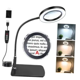 Nzv19b0530fdj05 Zqxjxz 20x10x Magnifying Glass With Light And Stand Lamp Square Base
