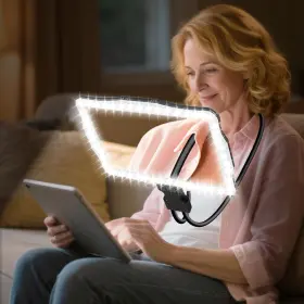 Nzv19b1215fdj01 Zqxjxz Large 10x Rechargeable Magnifying Glass For Reading With Light Hands Free Magnif