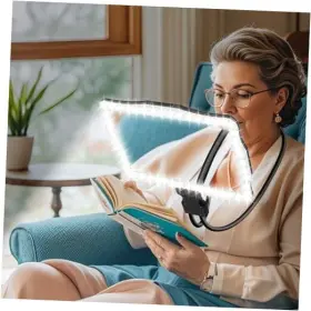Nzv19b1227gbfdj Zqxjxz 10x Large Hands Free Magnifying Glass For Reading With Light Full Book Page
