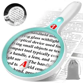 Nzv460718scfdj01 Zqxjxz Large Magnifying Glass With Lights 10x 25x 45x Handheld Lighted Magnifier