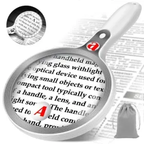 Nzv460718scfdj03 Zqxjxz Large Magnifying Glass With Lights 10x 25x 45x Handheld Lighted Magnifier