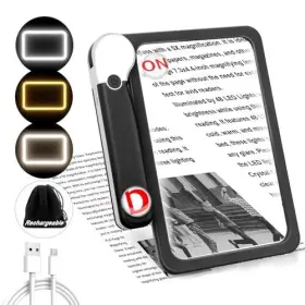 Nzvv46240702fdj01 Zqxjxz 30x 10x 5x Large Magnifying Glass With Light Rechargeable Foldable Full Book