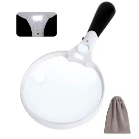 Zz001 Zzjiayou Hand Held Extra Large Big Magnifying Glass With Light Lightweight Illuminat