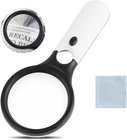 Magnifying Glass With Light, 10X 45X Handheld Reading Magnifier W/ 3 New. Price: $13.05.