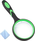 Dicfeos Magnifying Glass 10X Handheld Reading Magnifier - 75MM Large New. Price: $7.89.