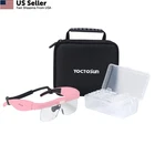 Yoctosun Magnifying Glasses With 3 Led Lights, Storage Pink Case New. Price: $50.69.