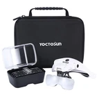 Yoctosun Magnifying Glasses With 4 Led Lights, Head White Storage Case New. Price: $56.49.