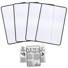 4PCS Page Magnifying Sheet 3X Lightweight White Transparent+black Edge New. Price: $10.48.
