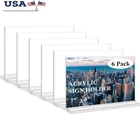 Clear Acrylic Sign Holder Double Sided Display Stand Menus Images Marketing New. Price: $29.14.
