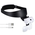 Led Headband Magnifier With 5 Lenses Rechargeable, Hands-free Magnifying New. Price: $40.99.