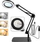 10X Magnifying Glass With Light Stand, 3 Color Modes, Square, Black New. Price: $37.35.