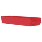 Akro-mils 30184RED Shelf Storage Bin, Plastic, Red, H, 3/8 W, 23 5/8 New. Price: $8.59.