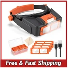 Coylapy Led Headband Magnifying Glass Hands Free Rechargeable Magnifier Light New. Price: $33.49.