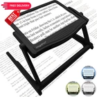 Magnipros Patented 5X Large Led Page Magnifier With Space Black + Stand New. Price: $37.99.