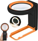 Kibtoy 30X 40X Magnifying Glass With Light Stand, Foldable Handheld Black New. Price: $20.19.