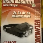 Carson LV-10 Lumivisor Led Lighted 2X/3X/5X/6X Head Worn Magnifier Work New. Price: $29.99.