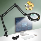 Ultra Long 3-SECTION Swing Arm 12X 30X Magnifying Glass With Light Stand New. Price: $51.99.