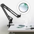 10X Led Magnifying With Clamp, Real Glass Lens, 3 Color Modes And Steple... New. Price: $43.59.
