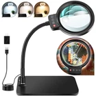 30X 10X Magnifying Glass With Light Stand, 72 Led Color Modes Stepless Dim New. Price: $56.78.