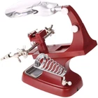 Helping Hand Magnifier Soldering Station With 2 Led Multi-functional Red New. Price: $30.92.