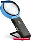 Visionaid 30X 10X Hands-free Magnifying Glass With Stand, Led Lights, Loupe New. Price: $39.17.