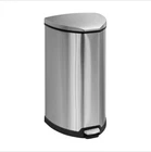 Safco Stainless Step-on 10 Gallon Receptacle Steel Open. Price: $165.00.