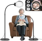 10X 30X Floor Magnifying Glass With Light STAND,36 Led Flexible Black New. Price: $60.41.