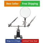 Aoraem Helping Hands Magnifier With Dual Adjustable Alligator Clips Silver New. Price: $18.67.
