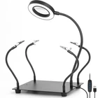 Soldering Station 3X Magnifying Glass Led Light 4 Flexible Arms Nzqxjxz Helping New. Price: $51.99.