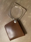 3.5X Eschenbach Leather Folding Square Pocket Magnifier - 60MM Brown Used. Price: $49.00.
