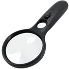 Seezoom Magnifying Glass With Light, 3X Large Lens + 12X High Small, Black New. Price: $35.88.