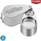 40X Jewelers Loupe Jewelry Loop Coin Magnifier Light Pocket Led Magnifying Glass New. Price: $13.78.