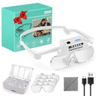 Magnifying Glasses With Lights,rechargeable Hands Free Headband Gl... New. Price: $26.10.